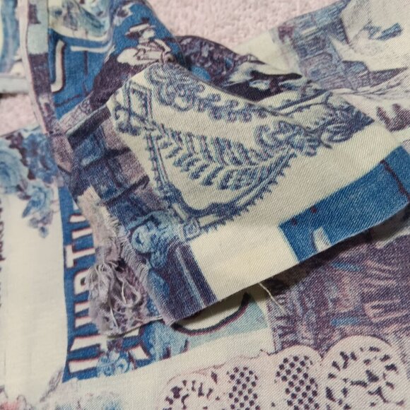 sz 8-10 True Vtg 70s Girls Collared Boho Hippy Photo graphic 20s theme SHIRT - Picture 6 of 8